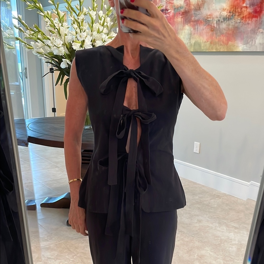 Atelier Tulpe Bow Tie Vest Size Small